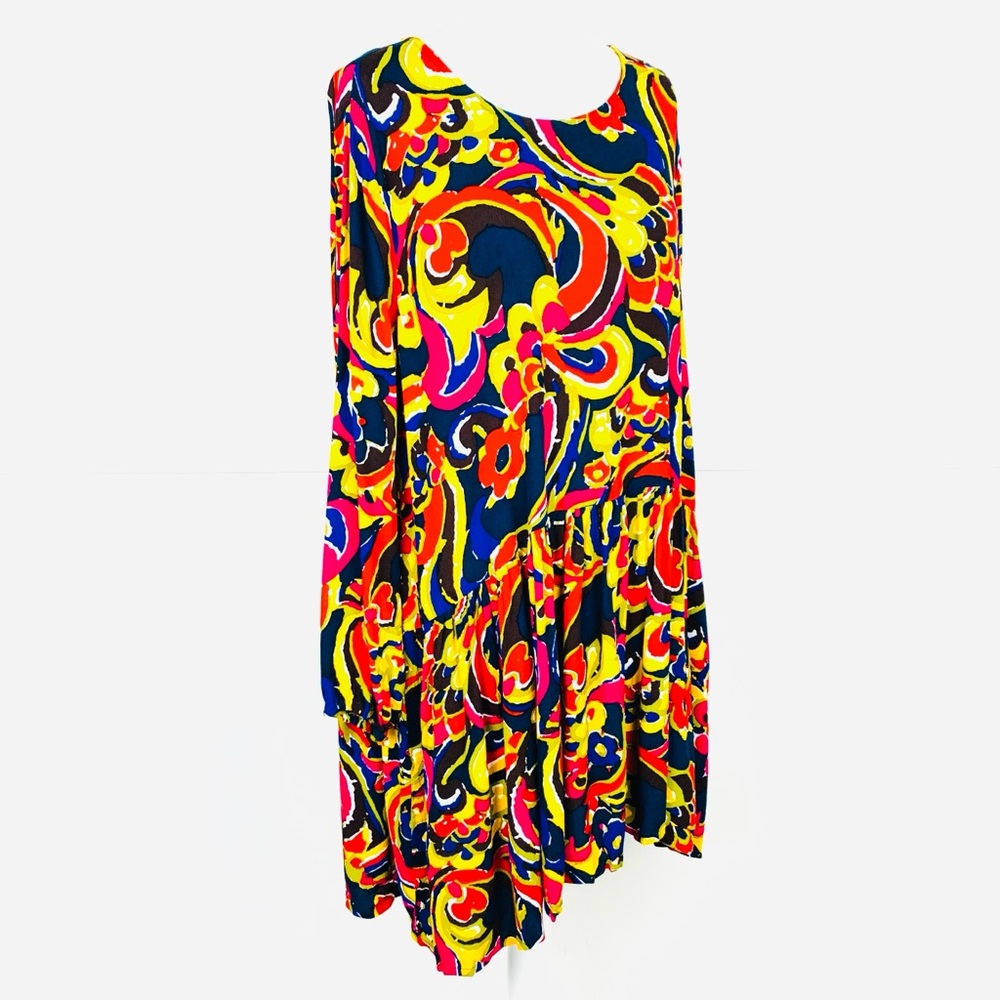 Mister Zimi Arabella Dress Women Size 16 Colorful Pleated Boho Lightweight